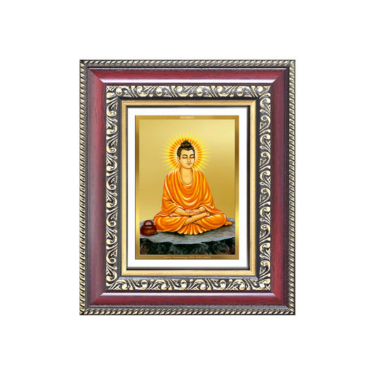 Diviniti 24K Gold Plated Buddha (Classic) Divine Table Top Frame for Home Mandir & Office Decor | Luxury Spiritual Gift