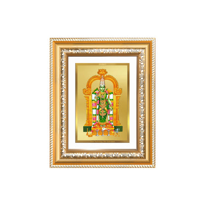 Diviniti 24K Gold Plated Meenakshi Amman (Classic) Divine Wall and Table Top Frame for Home Mandir & Office Decor | Luxury Spiritual Gift