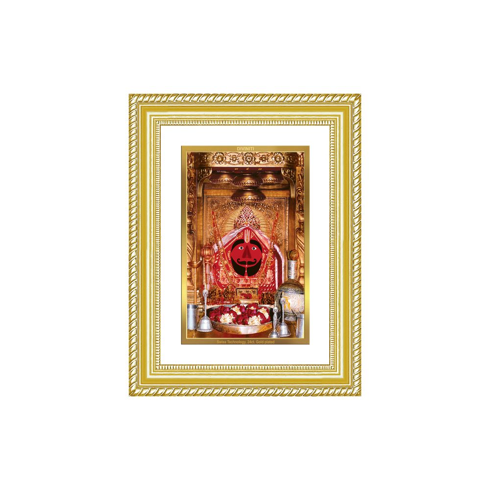 Diviniti 24K Gold Plated Salasar Balaji (Classic) Divine Wall Frame for Home Mandir & Office Decor | Luxury Spiritual Gift