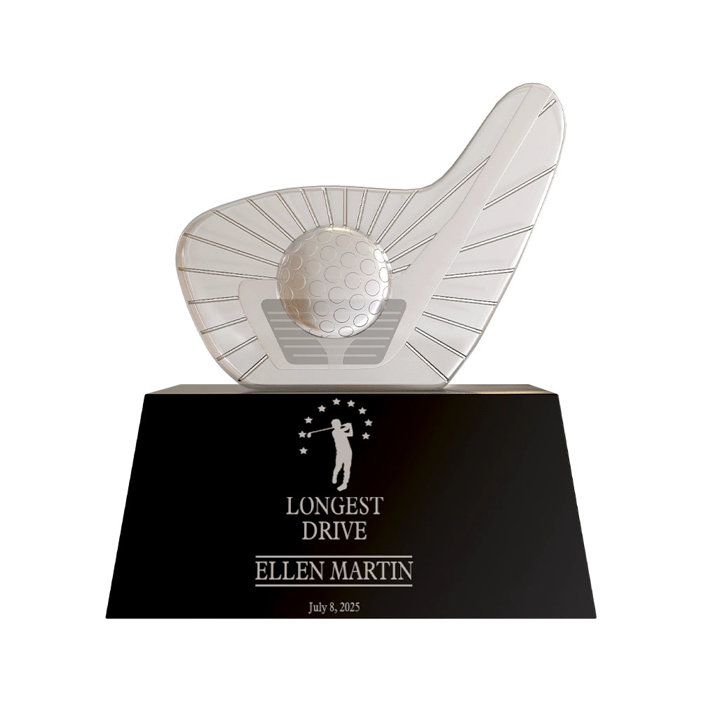 Luxury Longest Drive Award | Personalized Golf Trophy for Tournaments, Championships and Events