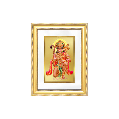 Diviniti 24K Gold Plated Hanuman With Blessings (Classic) Divine Wall Frame for Home Mandir & Office Decor | Luxury Spiritual Gift