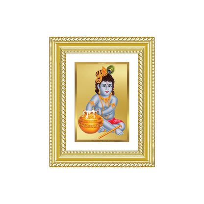 Diviniti 24K Gold Plated Bal Gopal Divine Wall and Table Top Frame for Home Mandir & Office Decor | Luxury Spiritual Gift