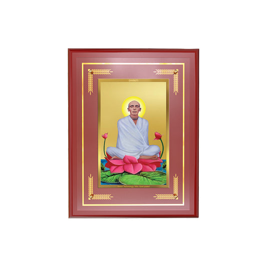Diviniti Shree Ram Thakur Wall Photo Frame in 24K Gold Plated Foil – Divine Grace, Spiritual Wisdom & Inner Peace