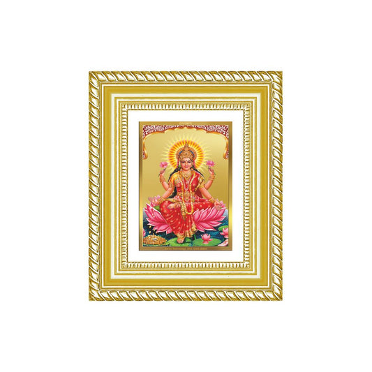 Diviniti 24K Gold Plated Lakshmi Divine Table Top Frame for Home Mandir & Office Decor | Luxury Spiritual Gift