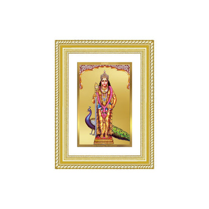 Diviniti 24K Gold Plated Murugan (Classic) Divine Wall Frame for Home Mandir & Office Decor | Luxury Spiritual Gift