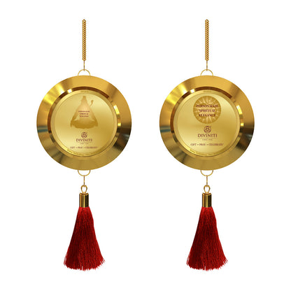 Diviniti Personalised Double Sided Car Dangler in 24K Gold Plated Foil | Double Sided Photo Print