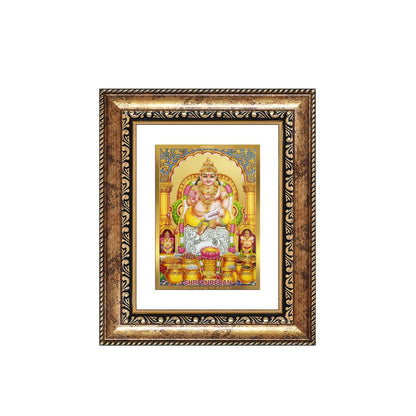 Diviniti 24K Gold Plated Kuber Divine Table Top Frame for Home Mandir & Office Decor | Luxury Spiritual Gift