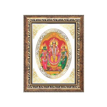 Lord Murugan Velli | Divine Silver Form Wall & Tabletop Royal Photo Frame in 24K Gold Plated Foil