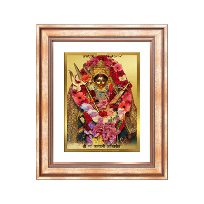 Diviniti 24K Gold Plated Katyayani Mata (Classic) Divine Wall Frame for Home Mandir & Office Decor | Luxury Spiritual Gift
