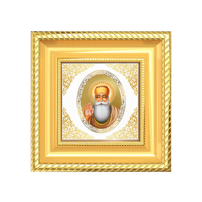Guru Nanak Dev Ji | Divine Sikh Guru Royal Tabletop Photo Frame in 24K Gold Plated Foil