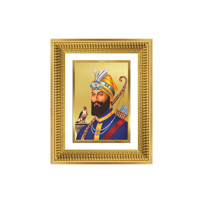 Diviniti 24K Gold Plated Guru Gobind Singh Ji (Classic) Sacred Sikh Wall Frame for Home Decor & Office Ambiance | Premium Spiritual Gift