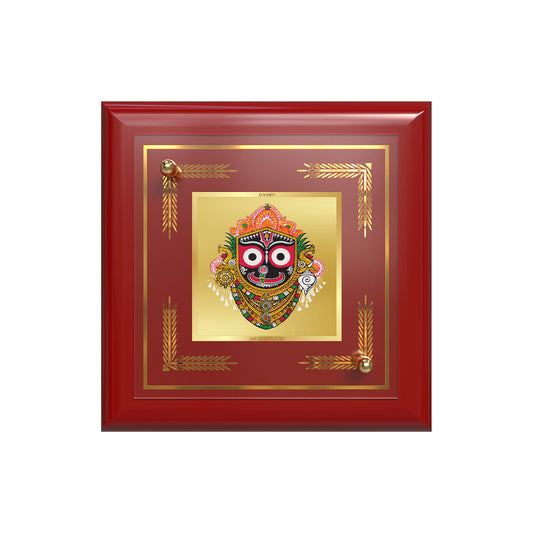 Jagannath | Lord Jagannath 24K Gold Plated Divine Photo Frame for Home Décor, Tabletop & Office | Blessings of Devotion, Protection & Prosperity (MDF1A)