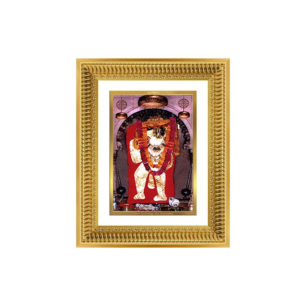 Diviniti 24K Gold Plated Mehndipur Balaji (Classic) Divine Wall Frame for Home Mandir & Office Decor | Luxury Spiritual Gift