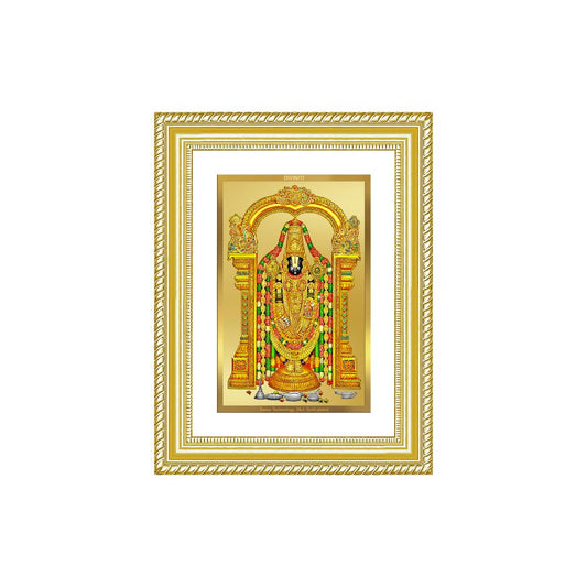Diviniti 24K Gold Plated Tirupati Balaji Divine Wall Frame for Home Mandir & Office Decor | Luxury Spiritual Gift