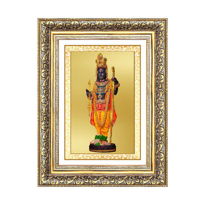 Diviniti 24K Gold Plated Ram Lalla With Arch (Classic) Divine Wall Frame for Home Mandir & Office Decor | Luxury Spiritual Gift
