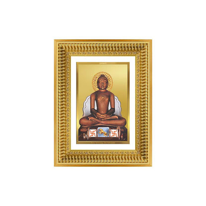 Diviniti 24K Gold Plated Mahavir (Classic) Divine Wall Frame for Home Mandir & Office Decor | Luxury Spiritual Gift