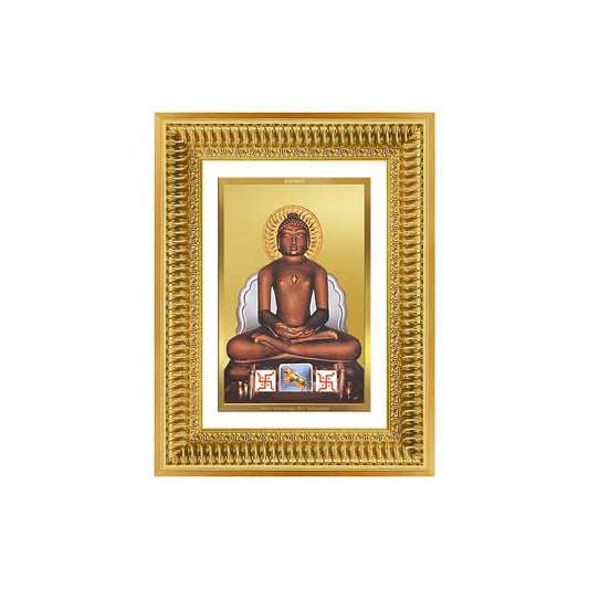 Diviniti 24K Gold Plated Mahavir (Classic) Divine Wall Frame for Home Mandir & Office Decor | Luxury Spiritual Gift