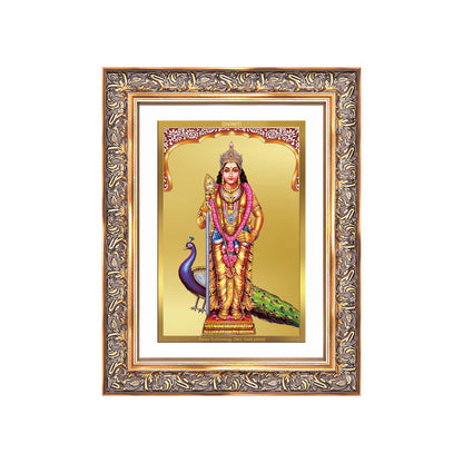 Diviniti 24K Gold Plated Murugan (Classic) Divine Wall Frame for Home Mandir & Office Decor | Luxury Spiritual Gift