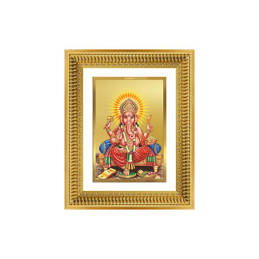 Diviniti 24K Gold Plated Ganesha (Classic) Divine Wall Frame for Home Mandir & Office Decor | Luxury Spiritual Gift