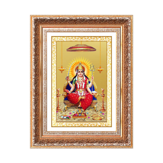 Santoshi Mata | Goddess of Contentment & Fulfilment Wall Photo Frame in 24K Gold Plated Foil