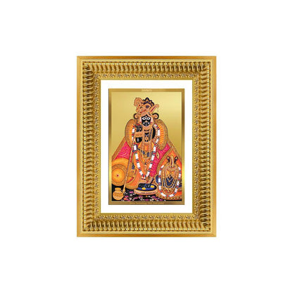 Diviniti 24K Gold Plated Banke Bihari Ji (Classic) Divine Wall Frame for Home Mandir & Office Decor | Luxury Spiritual Gift