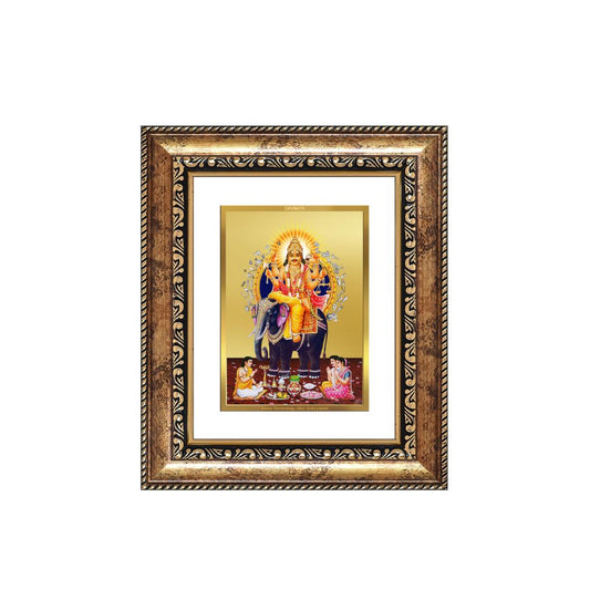 Diviniti 24K Gold Plated Vishvakarma Divine Table Top Frame for Home Mandir & Office Decor | Luxury Spiritual Gift