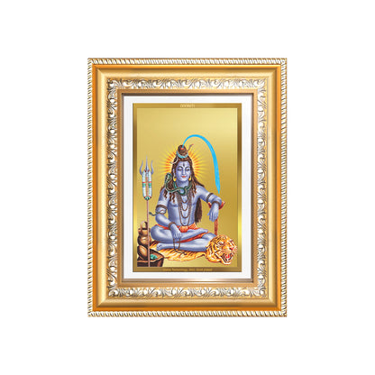 Diviniti 24K Gold Plated Shiva (Classic) Divine Wall Frame for Home Mandir & Office Decor | Luxury Spiritual Gift