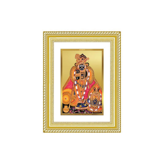 Diviniti 24K Gold Plated Banke Bihari Ji (Classic) Divine Wall Frame for Home Mandir & Office Decor | Luxury Spiritual Gift