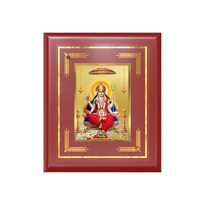 Diviniti 24K Gold Plated Santoshi Mata Blessing Tabletop Photo Frame | Peace, Prosperity & Divine Grace | MDF FRAME S1