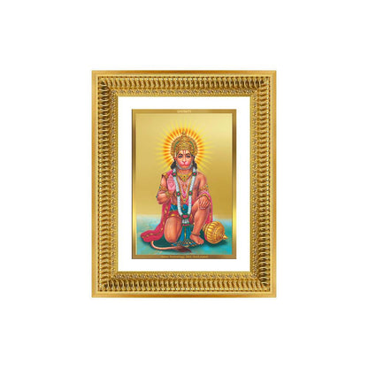 Diviniti 24K Gold Plated Ashirwad Hanuman (Classic) Divine Wall Frame for Home Mandir & Office Decor | Luxury Spiritual Gift