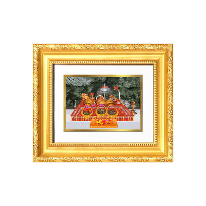 Diviniti 24K Gold Plated Mata Ka Darbar |Divine Table Top Frame for Home Mandir & Office Decor | Luxury Spiritual Gift
