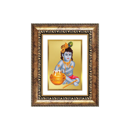 Diviniti 24K Gold Plated Bal Gopal Divine Wall and Table Top Frame for Home Mandir & Office Decor | Luxury Spiritual Gift