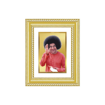 Diviniti 24K Gold Plated Satya Sai Baba (Classic) Divine Wall and Table Top Frame for Home Mandir & Office Decor | Luxury Spiritual Gift