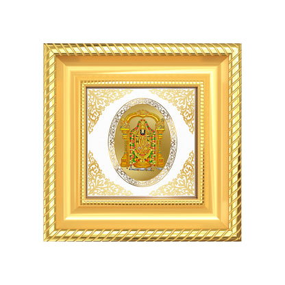 Tirupati Balaji | Divine Lord Venkateswara Royal Tabletop Photo Frame in 24K Gold Plated Foil