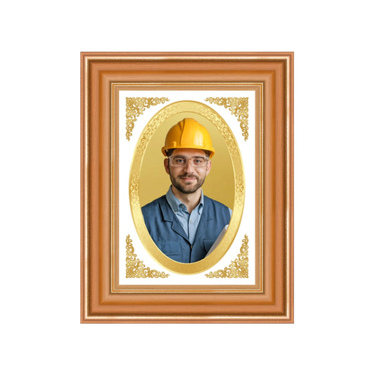 Portrait on Gold | Immortalise Your Classic Oval Photo Frame in 24K Gold Plated Foil