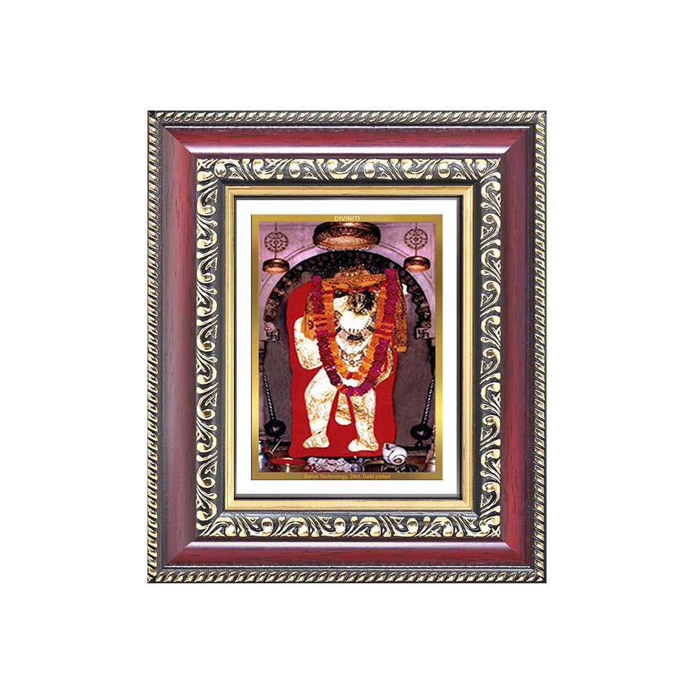Diviniti 24K Gold Plated Mehndipur Balaji (Classic) Divine Table Top Frame for Home Mandir & Office Decor | Luxury Spiritual Gift