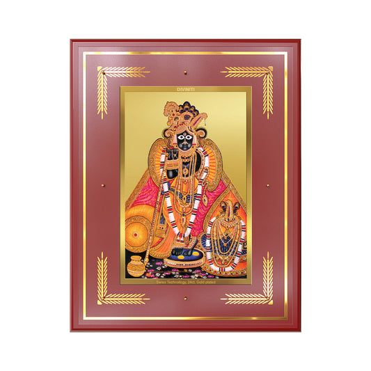 Banke Bihari Ji Wall Photo Frame in 24K Gold Plated Foil | Divine Love, Grace & Spiritual Bliss