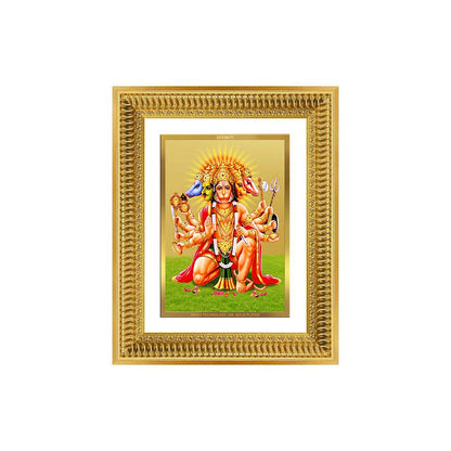 Diviniti 24K Gold Plated Panchmukhi Hanuman (Classic) Divine Wall Frame for Home Mandir & Office Decor | Luxury Spiritual Gift
