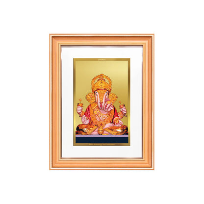 Dagdu Ganesh | Shri Dagdusheth Halwai Ganpati Wall & Tabletop Frame in 24K Gold Plated Foil