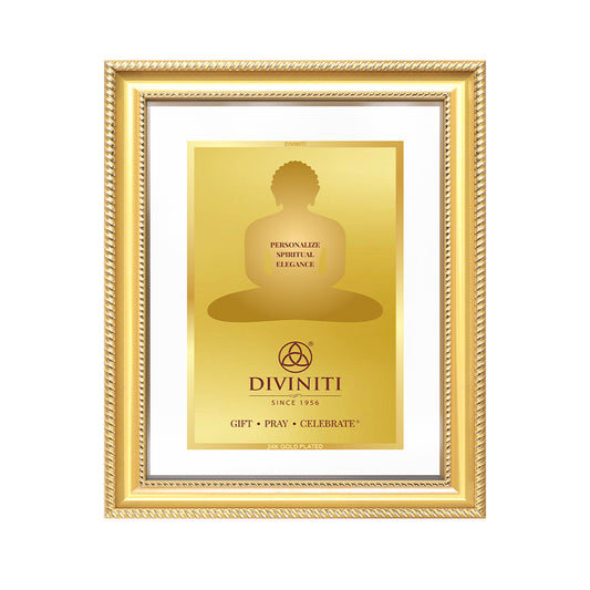 Diviniti Double Glass Frame Personalised Wall Mount Photo Frame in 24K Gold Plated Foil