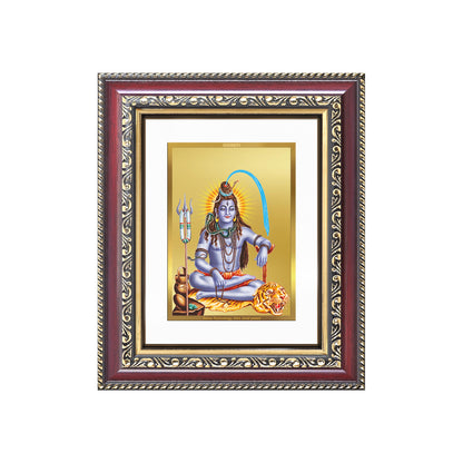 Diviniti 24K Gold Plated Shiva (Classic) Divine Table Top Frame for Home Mandir & Office Decor | Luxury Spiritual Gift