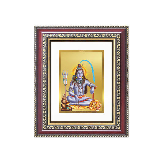 Diviniti 24K Gold Plated Shiva (Classic) Divine Table Top Frame for Home Mandir & Office Decor | Luxury Spiritual Gift