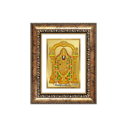 Diviniti 24K Gold Plated Tirupati Balaji Divine Wall and Table Top Frame for Home Mandir & Office Decor | Luxury Spiritual Gift