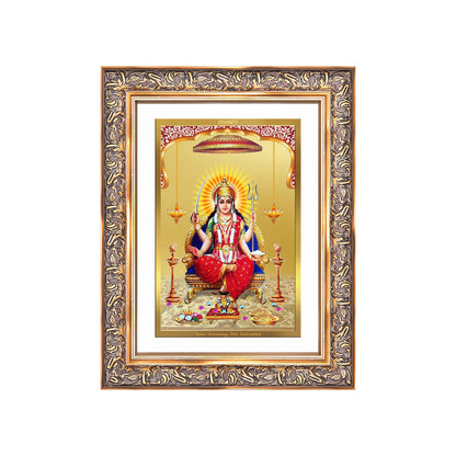 Diviniti 24K Gold Plated Santoshi Mata (Classic) Divine Wall Frame for Home Mandir & Office Decor | Luxury Spiritual Gift