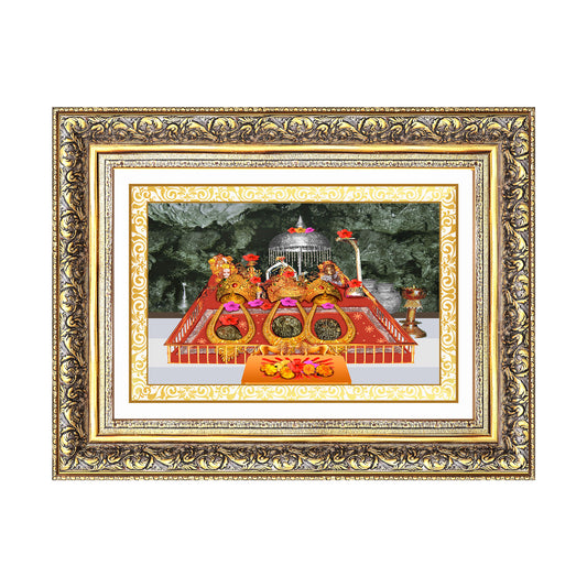 Diviniti 24K Gold Plated Mata Ka Darbar (Classic) Divine Wall Frame for Home Mandir & Office Decor | Luxury Spiritual Gift