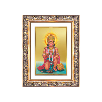 Diviniti 24K Gold Plated Ashirwad Hanuman (Classic) Divine Wall Frame for Home Mandir & Office Decor | Luxury Spiritual Gift