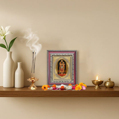 Diviniti 24K Gold Plated Ram Lalla (ROYAL) Divine Table Top Frame for Home Mandir & Office Decor | Luxury Spiritual Gift