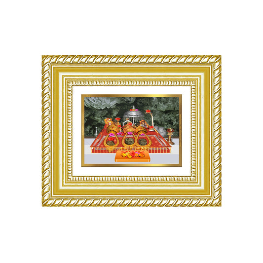 Diviniti 24K Gold Plated Mata Ka Darbar Divine Table Top Frame for Home Mandir & Office Decor | Luxury Spiritual Gift