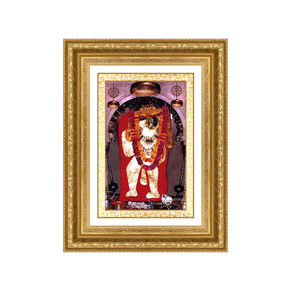Diviniti 24K Gold Plated Mehndipur Balaji (Classic) Divine Wall Frame for Home Mandir & Office Decor | Luxury Spiritual Gift