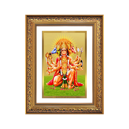 Diviniti 24K Gold Plated Panchmukhi Hanuman (Classic) Divine Wall Frame for Home Mandir & Office Decor | Luxury Spiritual Gift